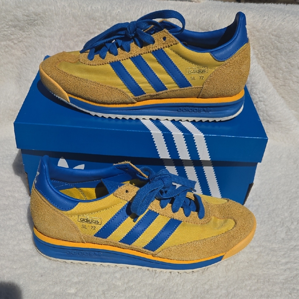 adidas SL 72 Blue and Yellow Retro Running Sneakers